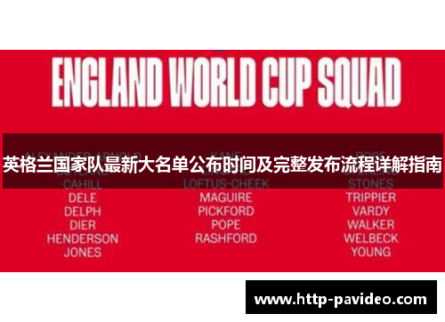 英格兰国家队最新大名单公布时间及完整发布流程详解指南 英格兰国家队最新大名单公布时间及完整发布流程详解指南